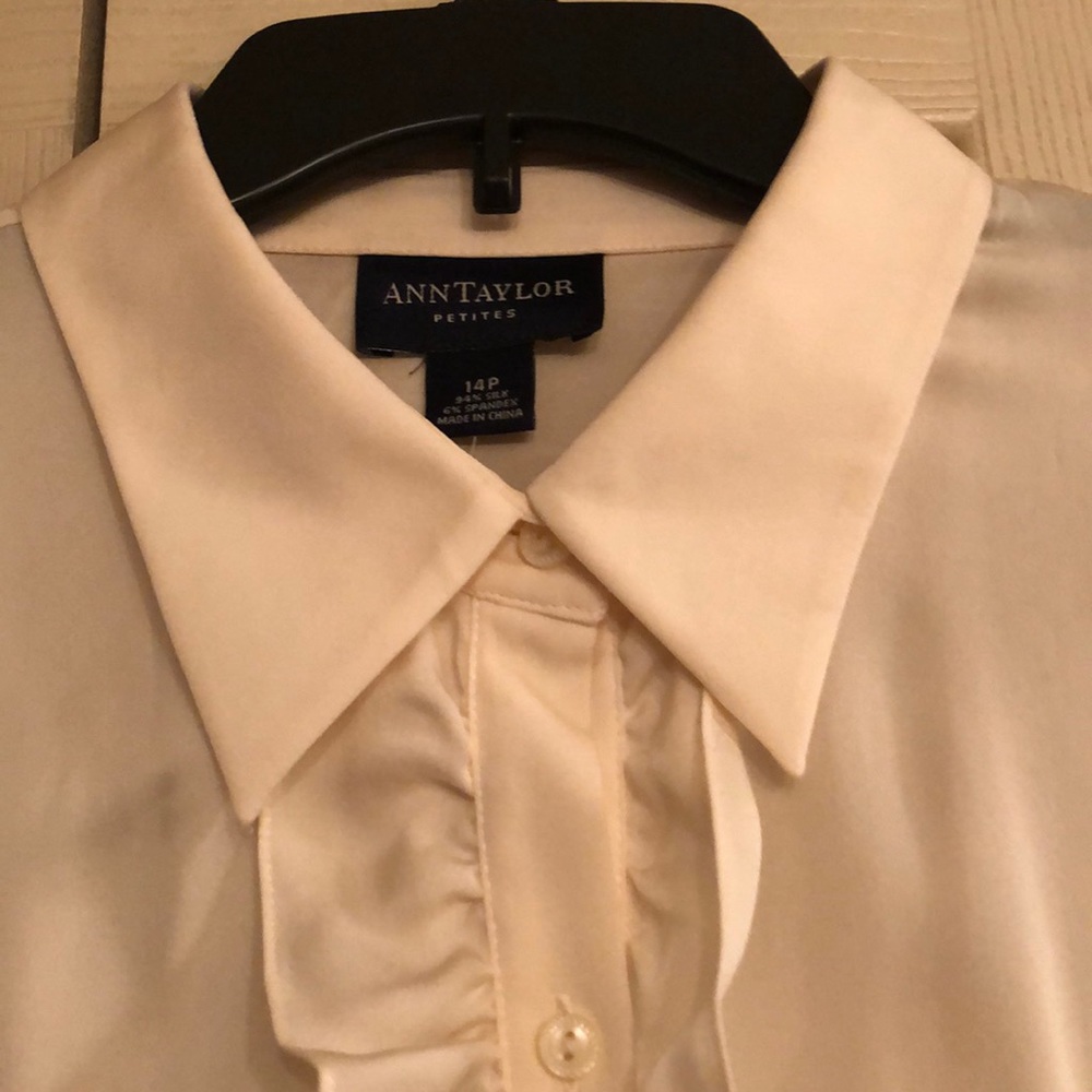 Cream silk blouse purchased at Ann Taylor